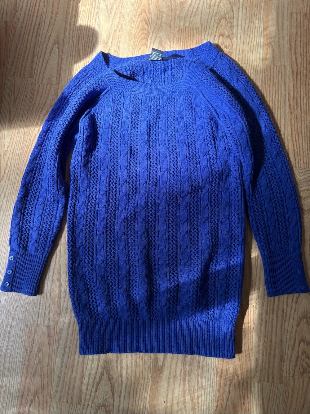 Rue21 Royal Blue Cable Knit Scoop Neck Sweater